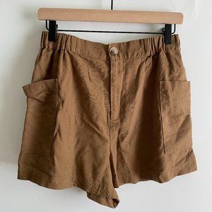 Linen High-Waist Shorts